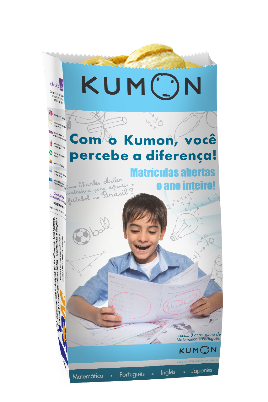 Exemplo de campanha publicitária impressa em saco de pão